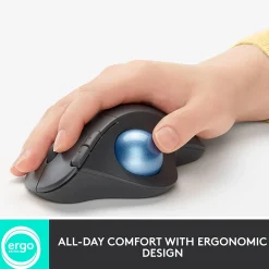 Discount Logitech M575 Wireless Ergonomic Trackball Bluetooth & USB Mouse, (910-005869) Black