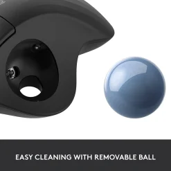 Hot Logitech M575 Wireless Ergonomic Trackball Bluetooth & USB Mouse, (910-005869) Black