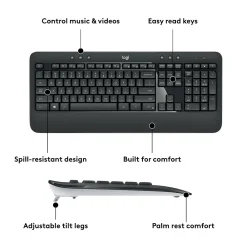 Discount Logitech MK540 Advanced Wireless Keyboard and Mouse Combo, Black (920-008671)