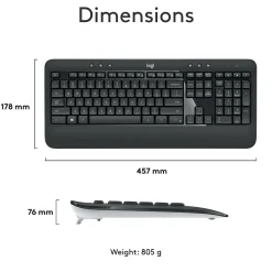 Discount Logitech MK540 Advanced Wireless Keyboard and Mouse Combo, Black (920-008671)
