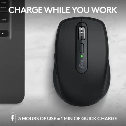 Sale Logitech MX Anywhere 3S Wireless Optical USB Mouse, Black (910-006928) Graphite