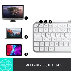Hot Logitech MX Keys Mini Wireless Ergonomic Keyboard, Pale Gray (920-010473)