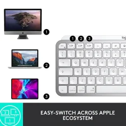 Hot Logitech MX Keys Mini Wireless Keyboard for Mac , Pale Gray, (920-010389)