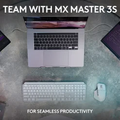 Sale Logitech MX Keys S Wireless Keyboard, Pale Gray (920-011559)