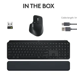 Outlet Logitech MX Keys S Wireless Ergonomic Keyboard and Optical Mouse Combo, Black (920-012274)