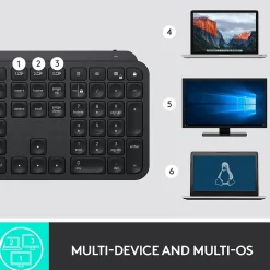 Clearance Logitech MX Keys Wireless Keyboard, Black (920-009295)