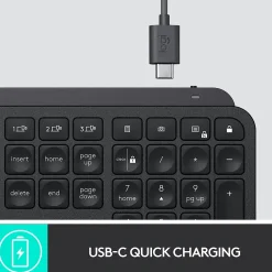 Clearance Logitech MX Keys Wireless Keyboard, Black (920-009295)