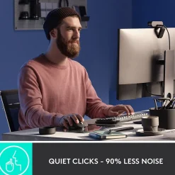 New Logitech MX Master 3S Wireless Ergonomic Optical Bluetooth & USB Mouse, Black (910-006556)