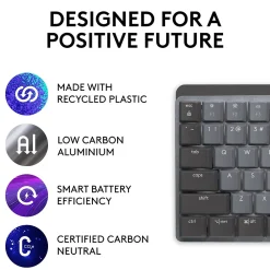 New Logitech MX Mechanical Clicky Wireless Ergonomic Keyboard, Graphite (920-010549)