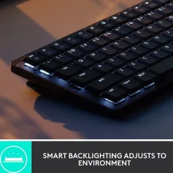 Best Logitech MX Mechanical Mini Illuminated Wireless Ergonomic Keyboard, Black/Gray (920-010551)
