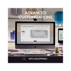 New Logitech MX Mechanical Mini for Mac Wireless Ergonomic Keyboard, Pale Gray (920-010553)