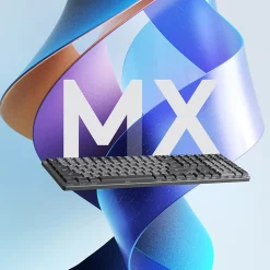 Discount Logitech MX Mechanical Tactile Quiet Wireless Ergonomic Keyboard, Graphite (920-010547)