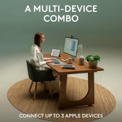 Hot Logitech Pebble 2 Wireless Mouse Keyboard Combo, (920-012201) Tonal White