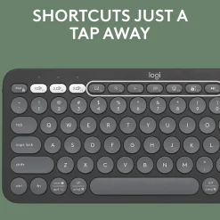 Clearance Logitech Pebble Keys 2 K380S Wireless Ergonomic Keyboard, Black (920-011775)