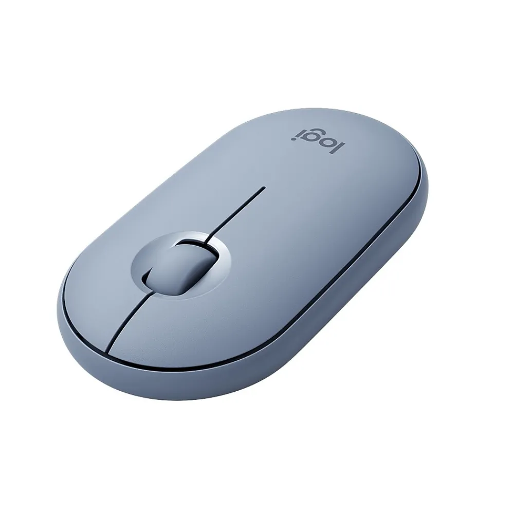 Online Logitech Pebble M350 Wireless Ambidextrous Optical Mouse, Blue Gray (910-005773)