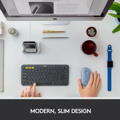 Online Logitech Pebble M350 Wireless Ambidextrous Optical Mouse, Blue Gray (910-005773)