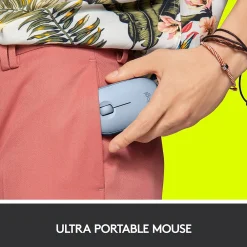 Online Logitech Pebble M350 Wireless Ambidextrous Optical Mouse, Blue Gray (910-005773)