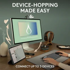 Clearance Logitech Pebble Mouse 2 M350s Wireless Ambidextrous Optical Mouse, (910-007024) Tonal Graphite