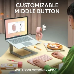 Clearance Logitech Pebble Mouse 2 M350s Wireless Ambidextrous Optical Mouse, (910-007024) Tonal Graphite