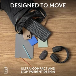 Clearance Logitech Pebble Mouse 2 M350s Wireless Ambidextrous Optical Mouse, (910-007024) Tonal Graphite