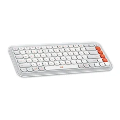 Discount Logitech POP Icon Keys Wireless Keyboard, Off White/Orange (920-012935)