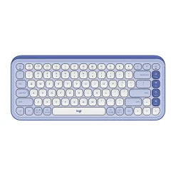Clearance Logitech POP Icon Keys Wireless Keyboard, Lilac/Off White (920-013050)