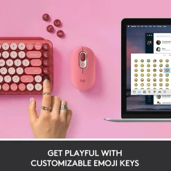 Online Logitech POP Keys Wireless Bluetooth Mechanical Keyboard, Heartbreaker (920-010709)