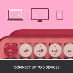 Online Logitech POP Keys Wireless Bluetooth Mechanical Keyboard, Heartbreaker (920-010709)