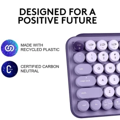 Best Logitech POP Keys Wireless Mechanical Keyboard, Cosmos (920-011233)