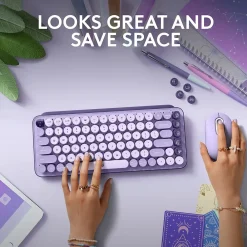 Best Logitech POP Keys Wireless Mechanical Keyboard, Cosmos (920-011233)