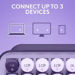 Best Logitech POP Keys Wireless Mechanical Keyboard, Cosmos (920-011233)