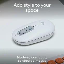 New Logitech POP Wireless Ambidextrous Optical Mouse, Off-white (910-007408)