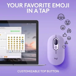 Online Logitech POP Wireless Optical Mouse, (910-006624) Cosmos Lavender