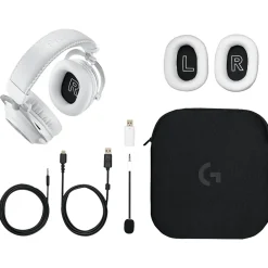 Discount Logitech PRO X 2 LIGHTSPEED Wireless Bluetooth Stereo Gaming Over-the-Ear Headset, 3.5mm, (981-001268) White