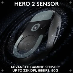 Discount Logitech PRO X SUPERLIGHT 2 DEX Wireless Ergonomic Asymmetrical Optical USB Gaming Mouse, Black (910-007328)