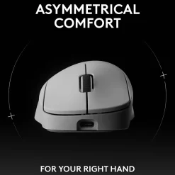 Clearance Logitech PRO X SUPERLIGHT 2 DEX Wireless Ergonomic Asymmetrical Optical USB Gaming Mouse, White (910-007363)