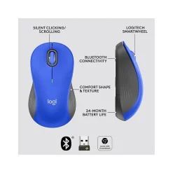 New Logitech Signature M550 L Wireless Ambidextrous Mouse, Blue (910-006794)