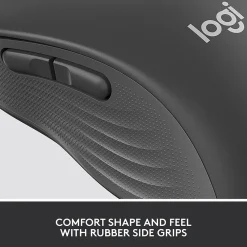 New Logitech Signature M650 Large Wireless Ergonomic Optical Bluetooth & USB Mouse, Graphite (910-006231)