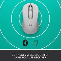 New Logitech Signature M650 Wireless Optical USB Mouse, Off-White (910-006252)