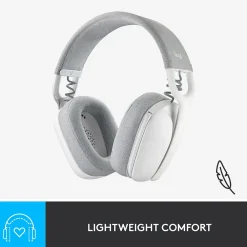 New Logitech Zone Vibe 100 Wireless Noise Canceling Bluetooth, (981-001257) Off-White