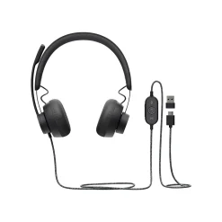 Best Logitech Zone Wired Noise Cancelling Stereo Computer Headset, Over-the-Head, Graphite (981-000871)