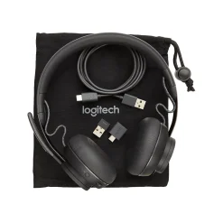 Discount Logitech Zone Wireless Bluetooth Headset For Microsoft Teams Noise Canceling Stereo, Over-the-Head, Black (981000853)