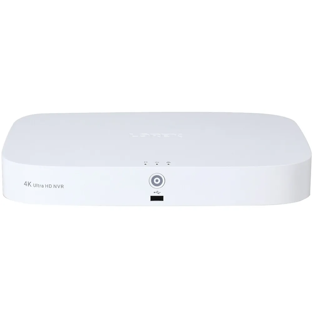 Lorex Fusion 4K 8.0-MP 16-Camera-Capable 2-TB NVR System with 4 IP Smart-Deterrence Bullet Cameras, White (N847A62-8A4-E)