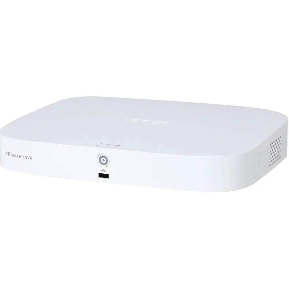 Lorex Fusion 4K 8.0-MP 16-Camera-Capable 2-TB NVR System with 4 IP Smart-Deterrence Bullet Cameras, White (N847A62-8A4-E)