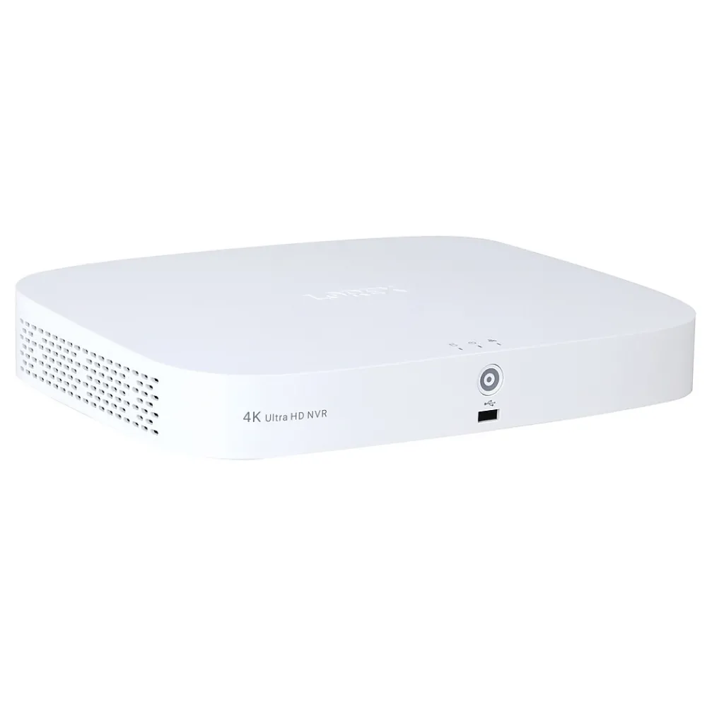 Lorex Fusion 4K 8.0-MP 16-Camera-Capable 2-TB NVR System with 4 IP Smart-Deterrence Bullet Cameras, White (N847A62-8A4-E)