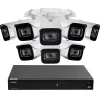 Lorex Fusion 4K 8.0-MP 16-Camera-Capable 4-TB NVR System with 8 IP Bullet Cameras, White (N864A64B-8CA8)