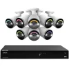 Lorex Fusion 4K 8.0-MP 16-Camera-Capable 4-TB NVR System with 8 IP Smart-Deterrence Bullet Cameras, White (N864A64B-8AB8)
