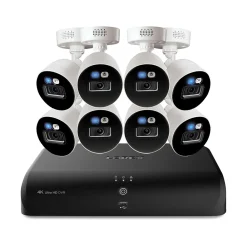 Lorex Fusion 4K 8.0-MP 12-Camera-Capable 2-TB DVR System with 8 Wired Smart Deterrence Cameras, White (D881A82B-8DA8)