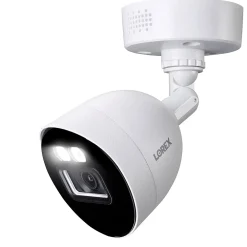Lorex Fusion 4K 8.0-MP 12-Camera-Capable 2-TB DVR System with 4 Wired Smart Deterrence Cameras, White (D881A82B-8DA4-E)