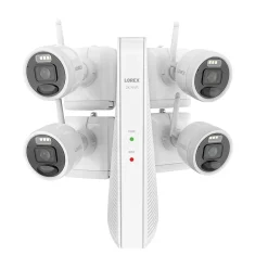 Lorex 2K 4.0-MP 8-Camera-Capable 32-GB NVR System with 4 Outdoor Wi-Fi Battery Security Cameras, White (L4248D-4AA4-E)
